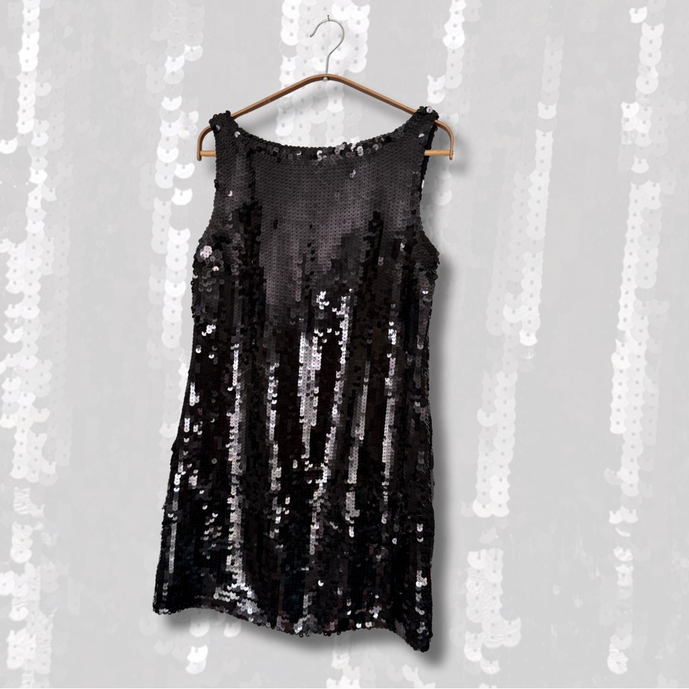 Banana Republic Black Sequin Mini Dress